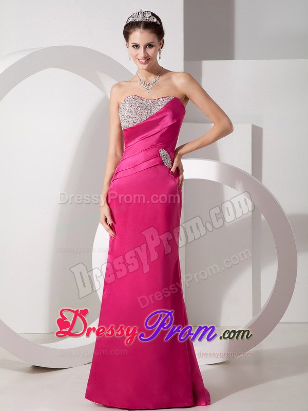 Sweetheart Beading Prom Dresses Sweep Train Lace up Back for Diadema