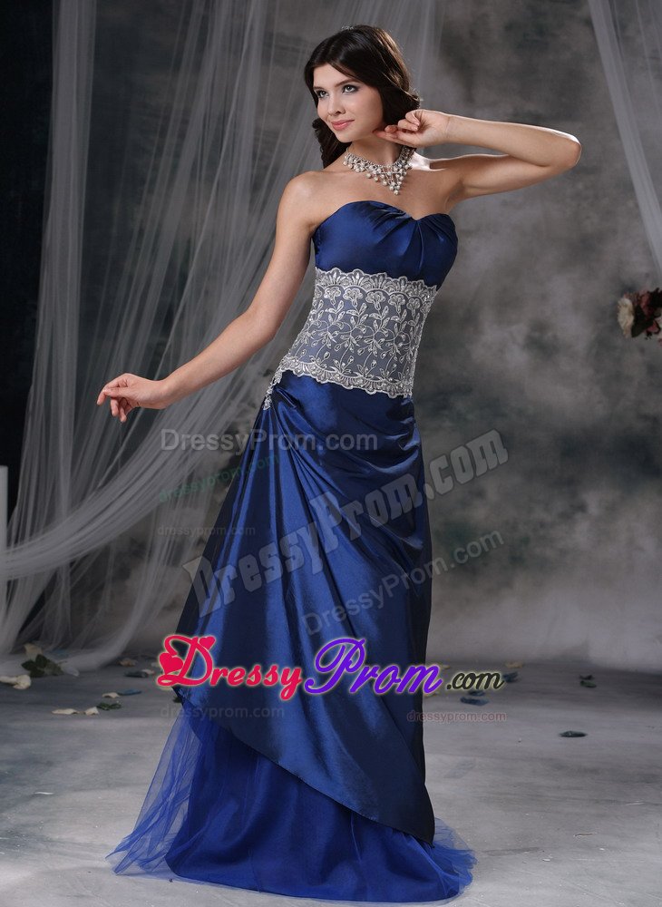 Attractive Lace Decorated Prom Cocktail Dresses Sweetheart Floor-length