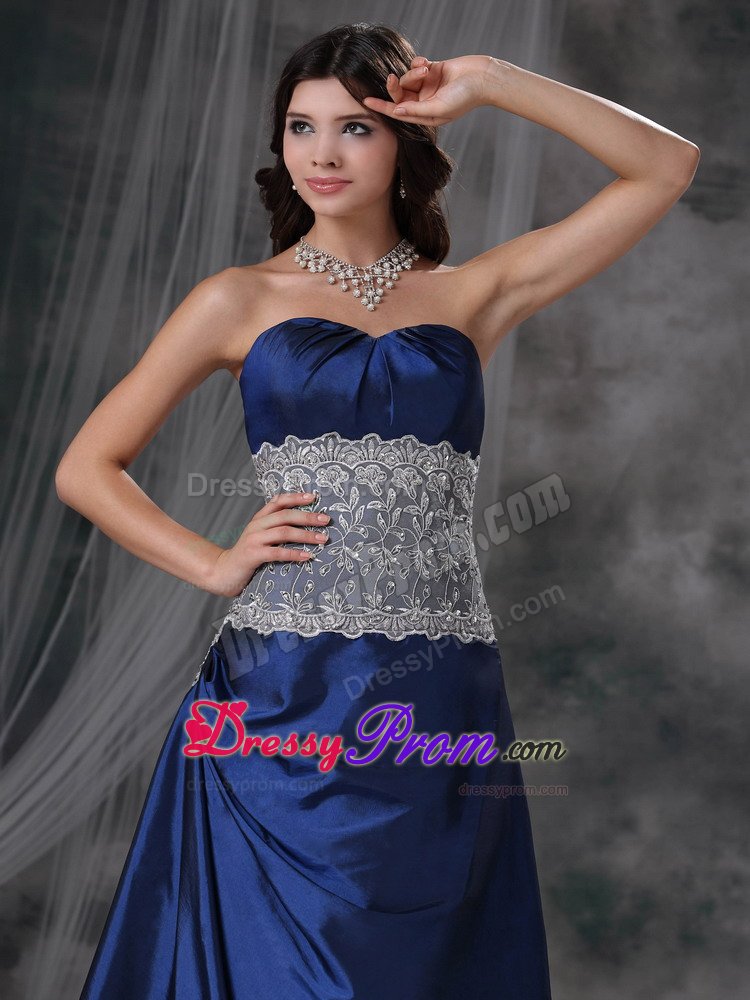 Attractive Lace Decorated Prom Cocktail Dresses Sweetheart Floor-length