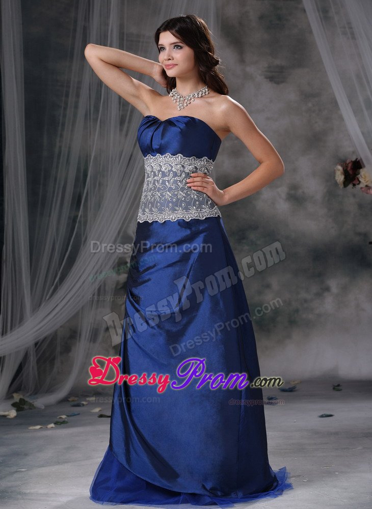 Attractive Lace Decorated Prom Cocktail Dresses Sweetheart Floor-length