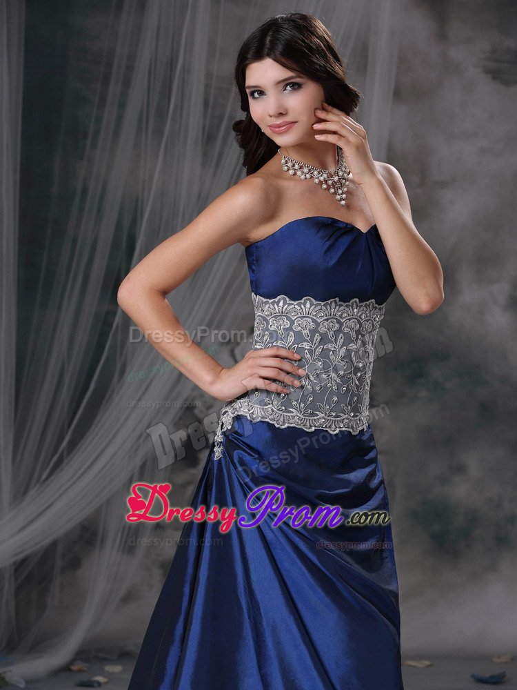 Attractive Lace Decorated Prom Cocktail Dresses Sweetheart Floor-length