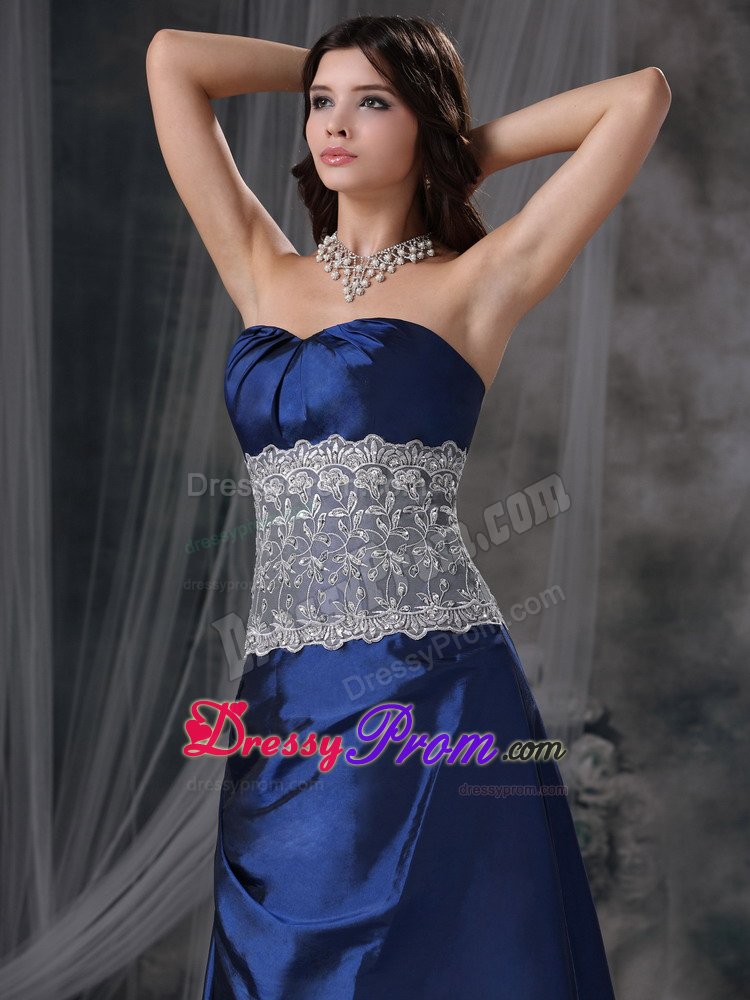 Attractive Lace Decorated Prom Cocktail Dresses Sweetheart Floor-length