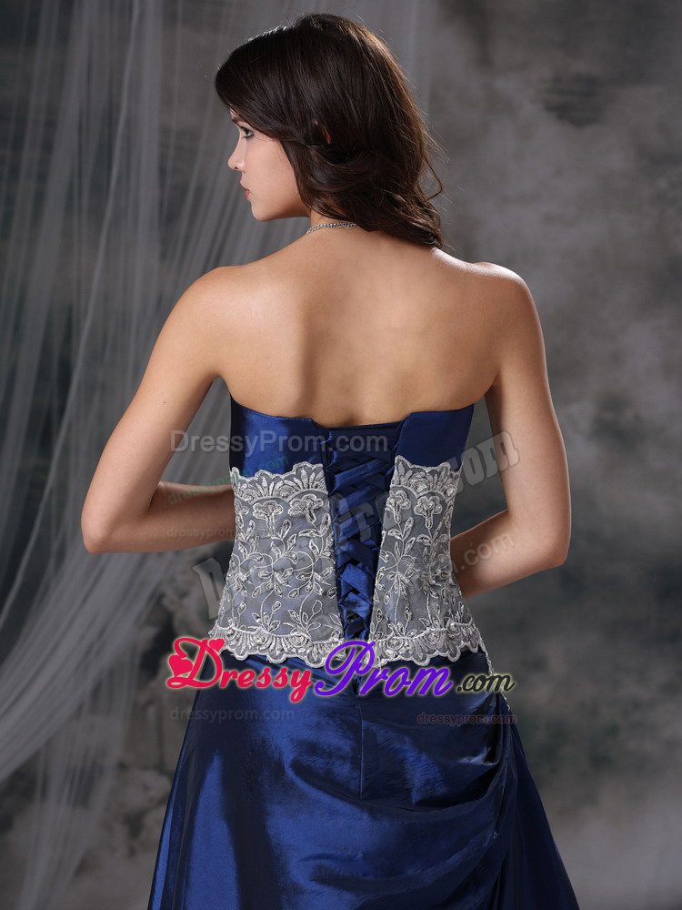 Attractive Lace Decorated Prom Cocktail Dresses Sweetheart Floor-length