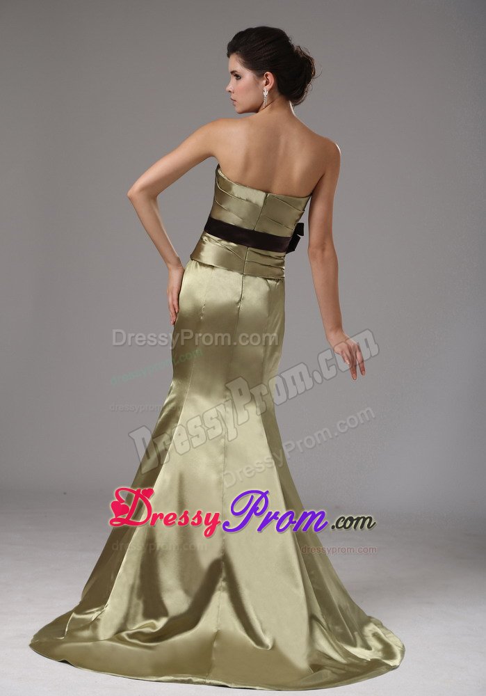 Mermaid Prom Homecoming Dresses Ruches And Hand Made Flowers