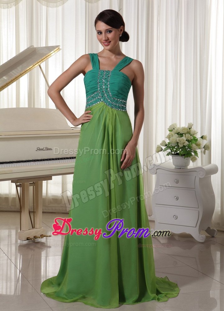 Wide Straps Prom Gowns Ruches Beading in Sao Jose Do Rio Preto