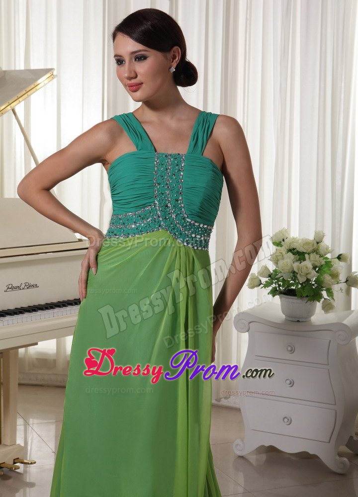 Wide Straps Prom Gowns Ruches Beading in Sao Jose Do Rio Preto