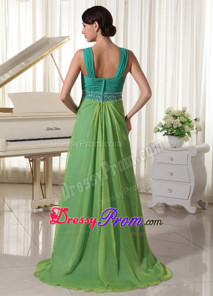 Wide Straps Prom Gowns Ruches Beading in Sao Jose Do Rio Preto