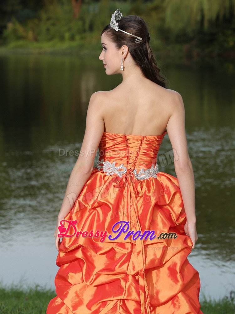 Custom Made Strapless Prom Homecoming Dresses High-low Pick-ups