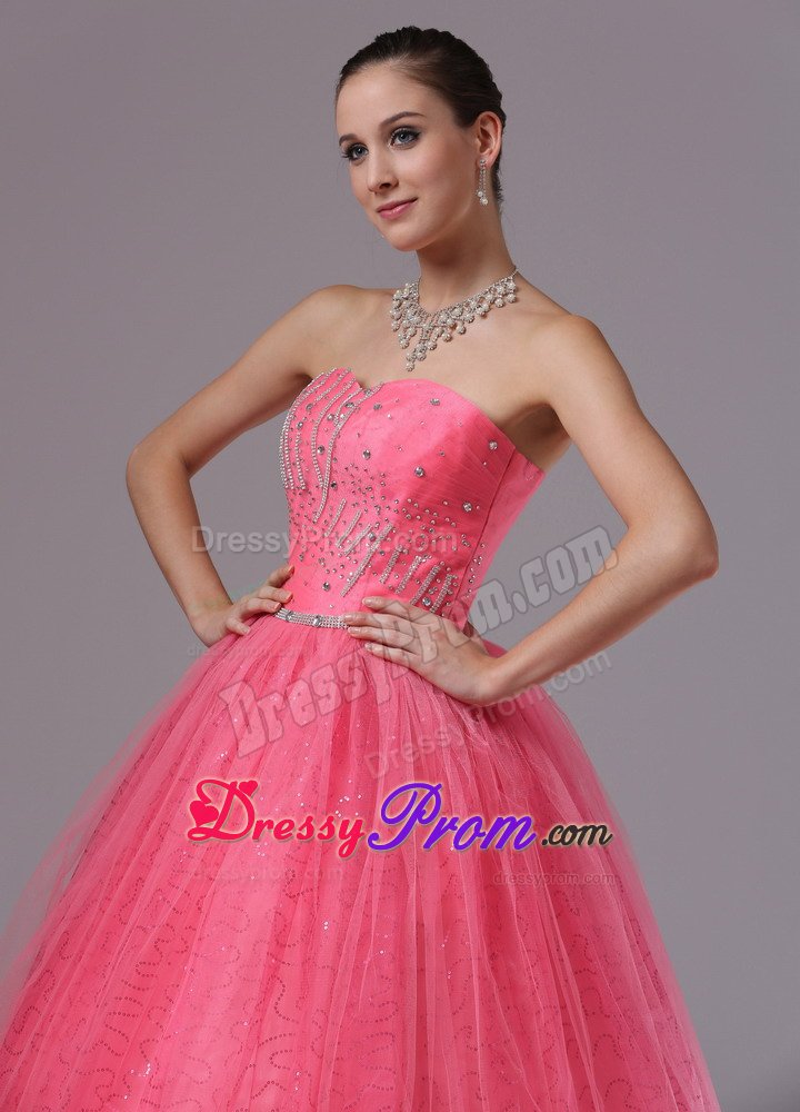 the Brand New Style Strapless Beaded Bodice Prom Gown Dress Tulle