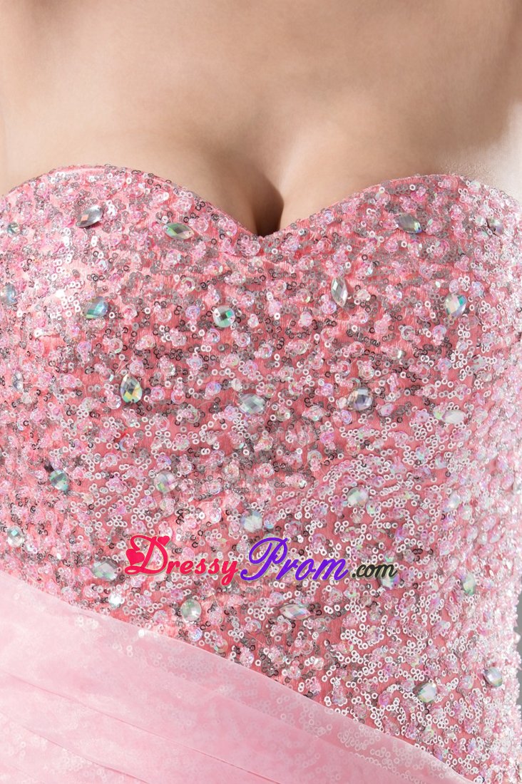 Multi-tiered Beaded Ruches Prom Cocktail Dress Sweetheart Floor-length