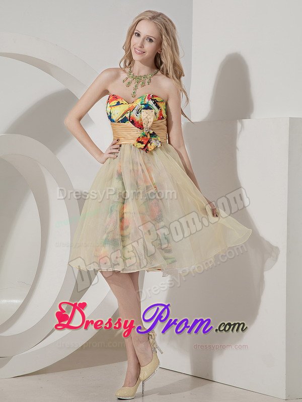 Multi-Colored Joinville Beaded Prom Formal Dress with Sash Mini-length