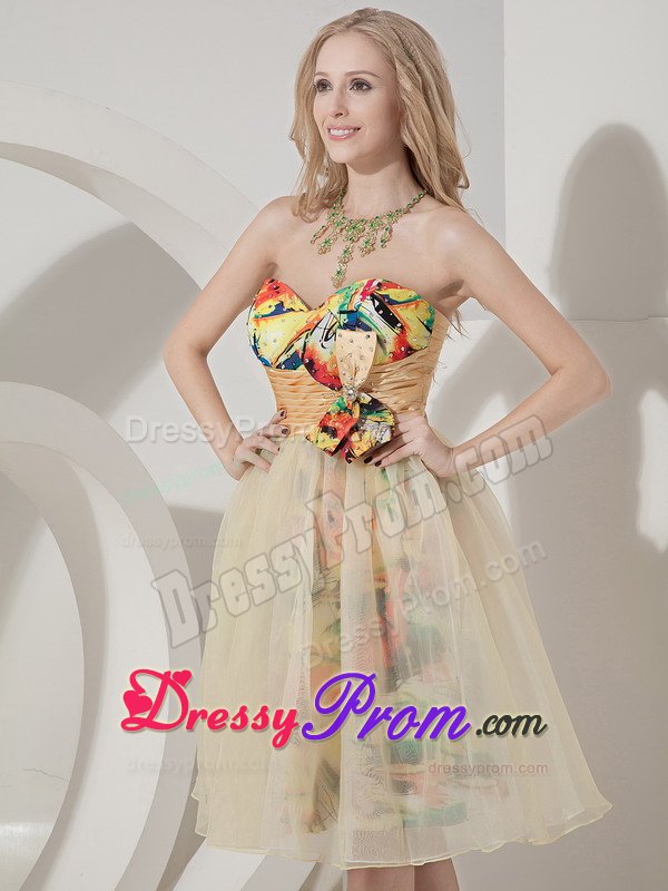 Multi-Colored Joinville Beaded Prom Formal Dress with Sash Mini-length