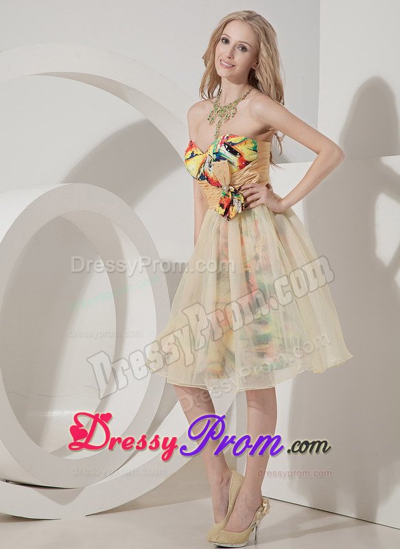 Multi-Colored Joinville Beaded Prom Formal Dress with Sash Mini-length