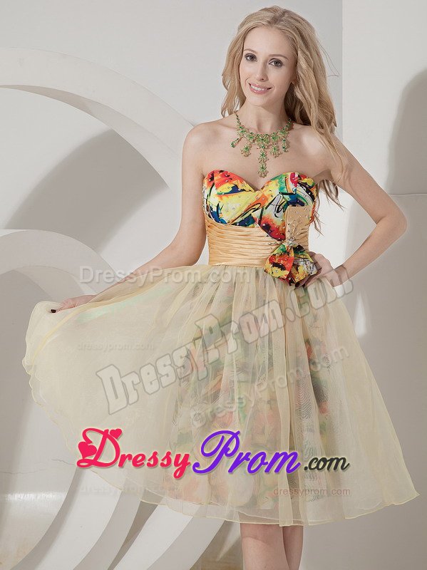 Multi-Colored Joinville Beaded Prom Formal Dress with Sash Mini-length