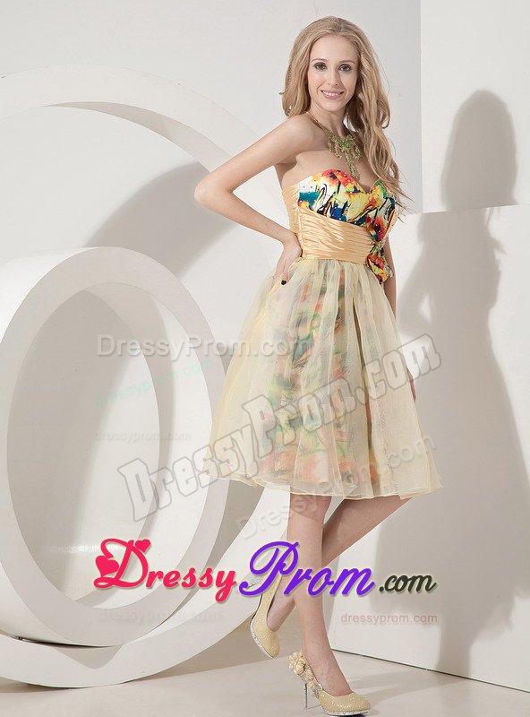 Multi-Colored Joinville Beaded Prom Formal Dress with Sash Mini-length