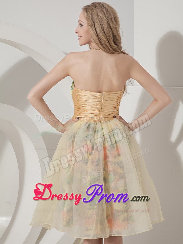 Multi-Colored Joinville Beaded Prom Formal Dress with Sash Mini-length