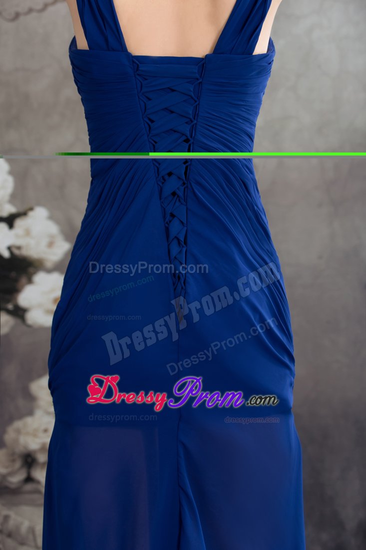 Sexy V-neck Beaded Prom Dress Watteau Train with Slit in Belford Roxo