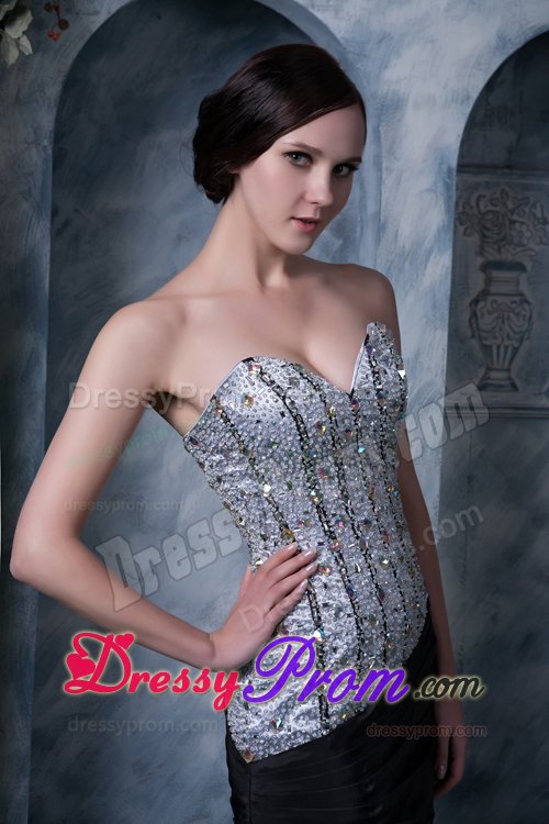 Popular Black A-line Beaded Prom Holiday Dress Brush Train Sweetheart