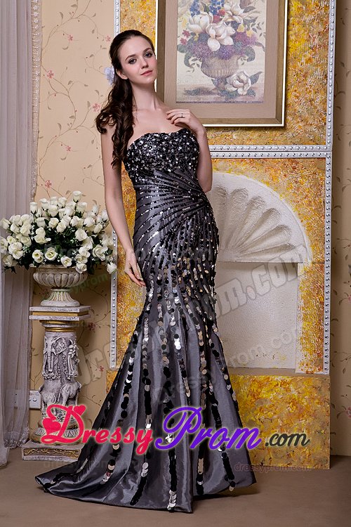 Classy Strapless Prom Celebrity Dress Sequins Floor-length Lace up Back
