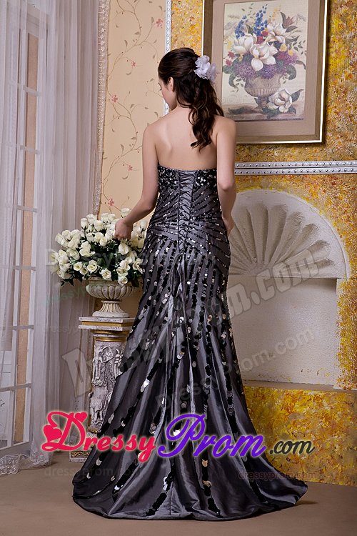 Classy Strapless Prom Celebrity Dress Sequins Floor-length Lace up Back