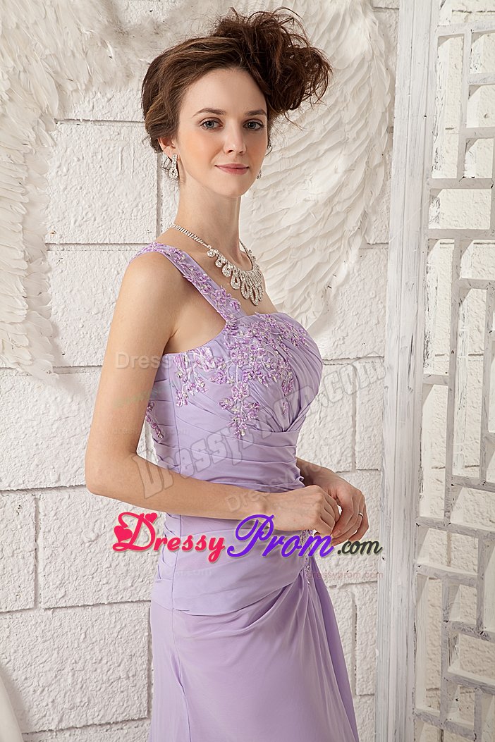 Chiffon one Shoulder Prom Dress Appliques Floor-length in Juiz De Fora