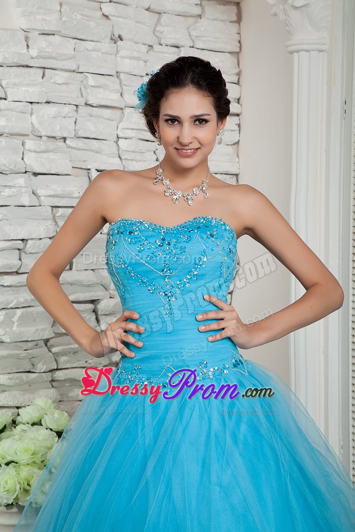 Cheap Beaded Prom Holiday Dresses Sweetheart Tulle with Floor-length