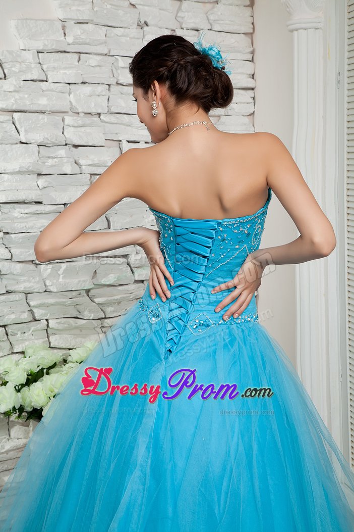 Cheap Beaded Prom Holiday Dresses Sweetheart Tulle with Floor-length