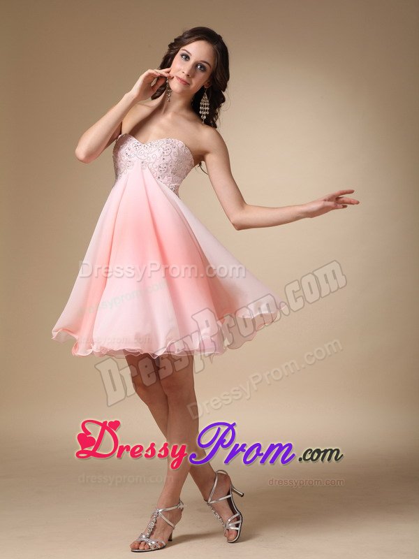 Discount Ombre Color Sweetheart Beaded Mini Prom Dresses