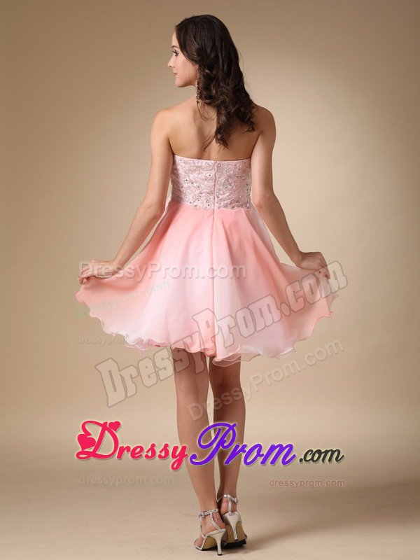 Discount Ombre Color Sweetheart Beaded Mini Prom Dresses