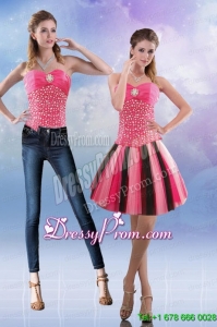 New Style 2015 Sweetheart Multi Color Prom Skirts with Beading