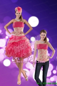 Wonderful Strapless 2015 Prom Skirts with Appliques and Ruffles