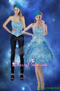 New Style 2015 Sweetheart Prom Skirts with Embroidery and Pick Ups