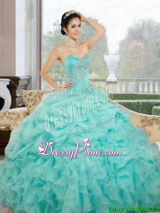 2015 Fabulous Sweetheart Quinceanera Dresses with Ruffles and Pick Ups