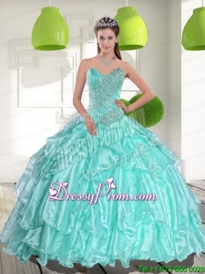 Custom Made Sweetheart Appliques and Beading Quinceanera Dresses