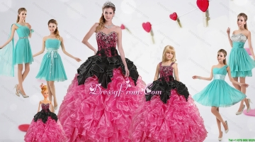 2015 Elegant Sweetheart Multi Color Quinceanera Gown and Ruching Short Prom Dresses and Multi Color Straps Little Girl