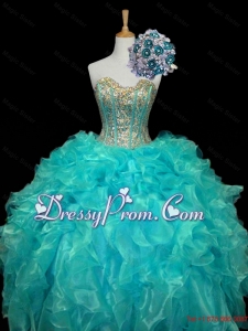 New Arrival Sweetheart Mint Quinceanera Dresses with Sequins and Ruffles