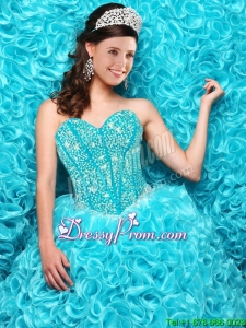 Gorgeous Aqua Blue Quinceanera Dresses with Beading and Ruffles