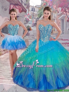 Cheap Ball Gown Detachable Quinceanera Dresses in Multi Color