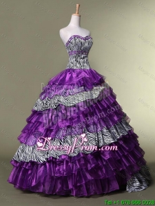 New Arrival Sweetheart Quinceanera Dresses with Ruffled Layers