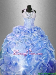 Pretty Lavender Quinceanera Gowns with Hand Made Flowers