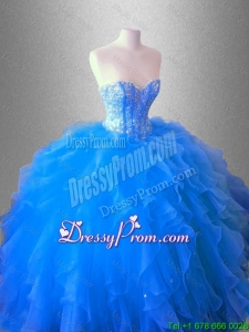 Ruffles and Beaed Classical Quinceanera Dresses with Sweetheart