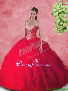 2016 Spring Fashionable Ball Gown Quinceanera Dresses with Beading and Ruffles