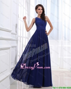 Beautiful Empire One Shoulder Prom Gowns with Beading