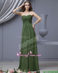 2016 Modern Empire Sweetheart Prom Dresses with Ruching