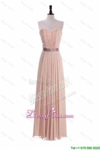 Custom Made Empire Sweetheart Ruching Prom Dresses with Belt