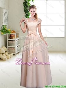 Cheap Laced Square Dama Dresses with Bowknot