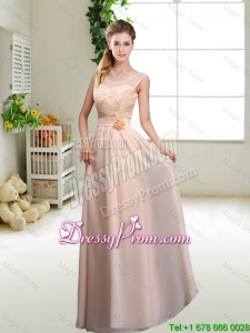Beautiful Hand Made Flowers Prom Dresses with Column