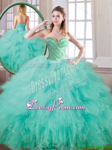 New Style Sweetheart Beading and Ruffles Quinceanera Gowns