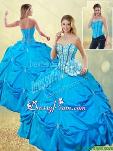 Elegant Sweetheart Quinceanera Dresses with Beading and Pick Ups