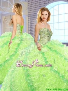 New Arrivals Sweetheart Quinceanera Gowns with Beading and Ruffles
